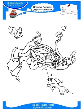 Çocuklar İçin Bugs Bunny Boyama Sayfaları 